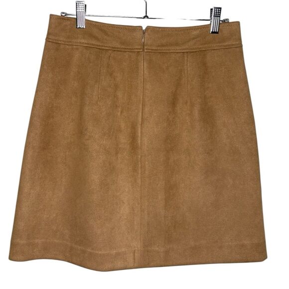 LOFT Faux Suede Patch Pocket Mini Skirt SIZE 2 tan - Picture 5 of 7